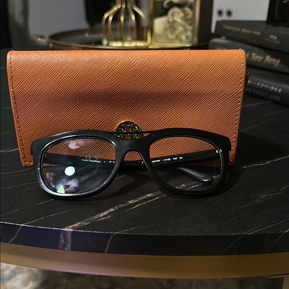 Tory Burch Black Sunglasses with Tan Case